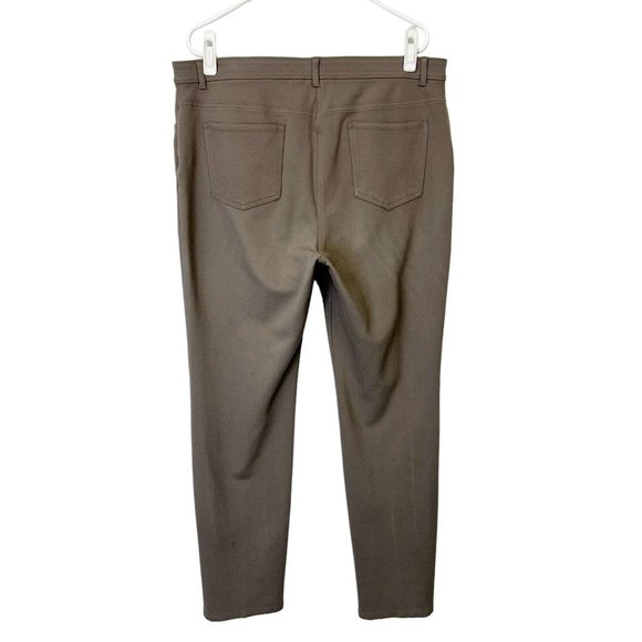 Chicos So Slimming Ponte Pants Womens Size 3 US 16 Taupe Tan Peyton - Picture 2 of 10